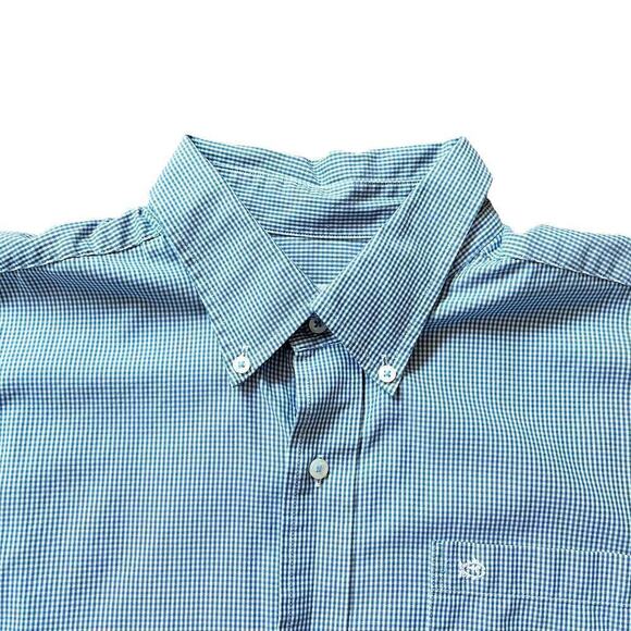Southern Tide Classic Fit Micro Gingham Button Up Performance Sport Shirt Size L - Picture 3 of 9